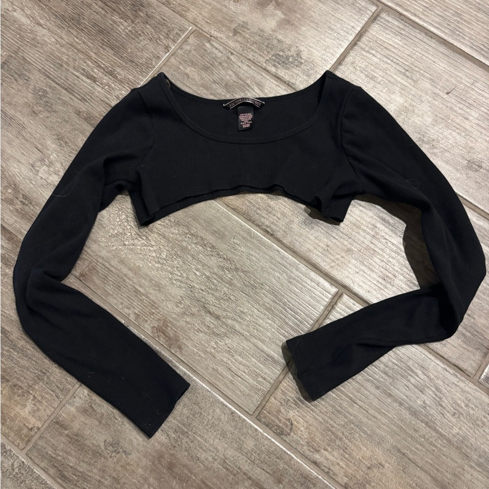 Victoria's Secret Black Long Sleeve Shrug / Shoulder Cover